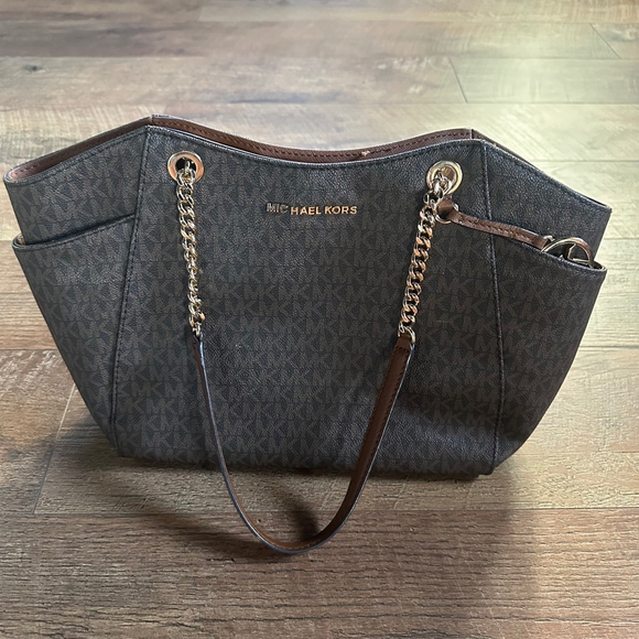 Women's Michael Kors Tote Bag Brown Medium - Picture 1 of 7